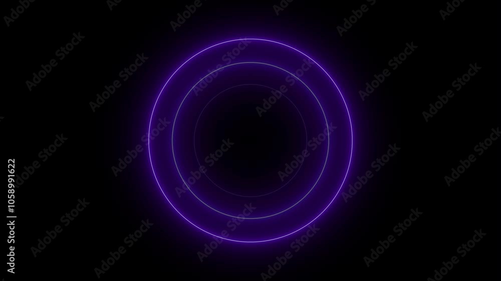 Loading neon circles icon on black background 4k video. Abstract seamless loop. Futuristic hi-tech motion background. Loading neon circles icon on black background 4k video. Abstract seamless loop. Futuristic hi-tech motion background.