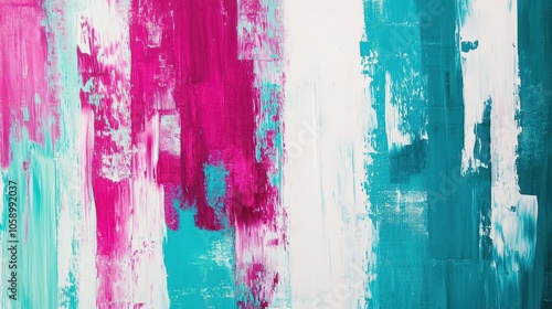 Colorful Abstract Painting with Vibrant Brush Strokes