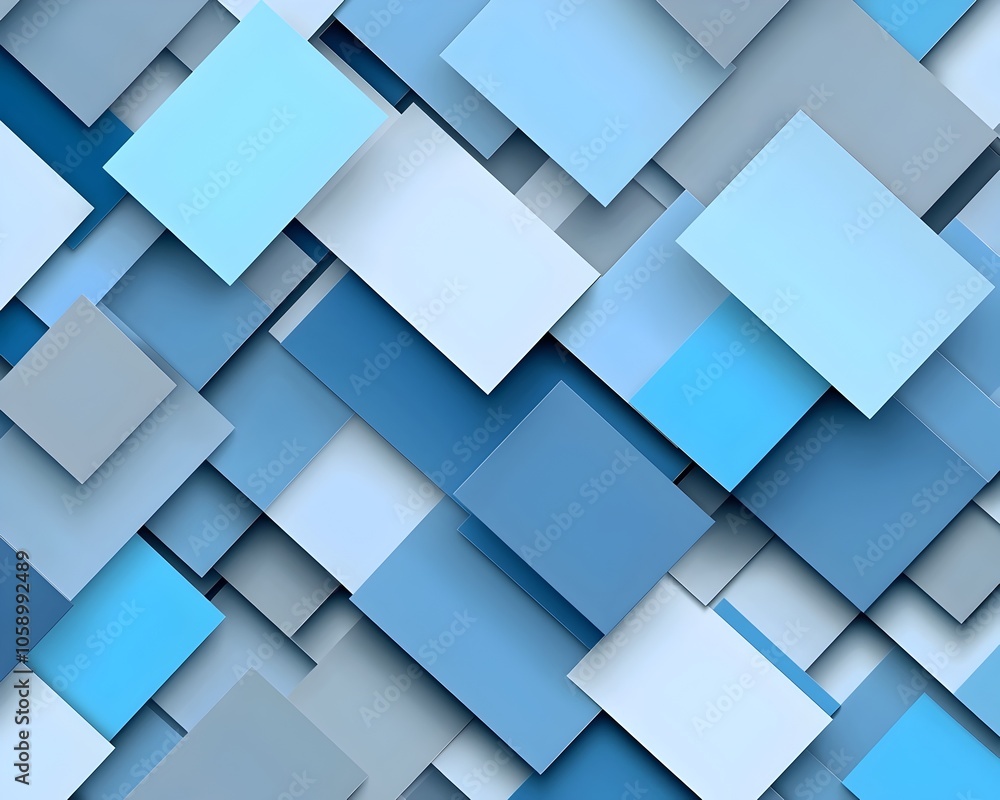 Overlapping Blue and Grey Rectangles Forming a Captivating Digital Abstract Pattern Design Overlapping Blue and Grey Rectangles Forming a Captivating Digital Abstract Pattern Design