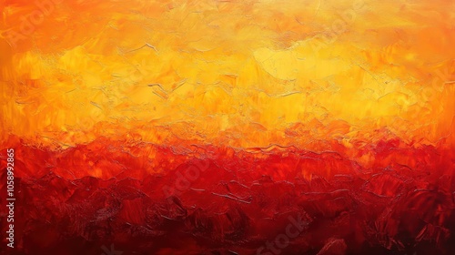 Vibrant Abstract Oil Painting in Warm Tones