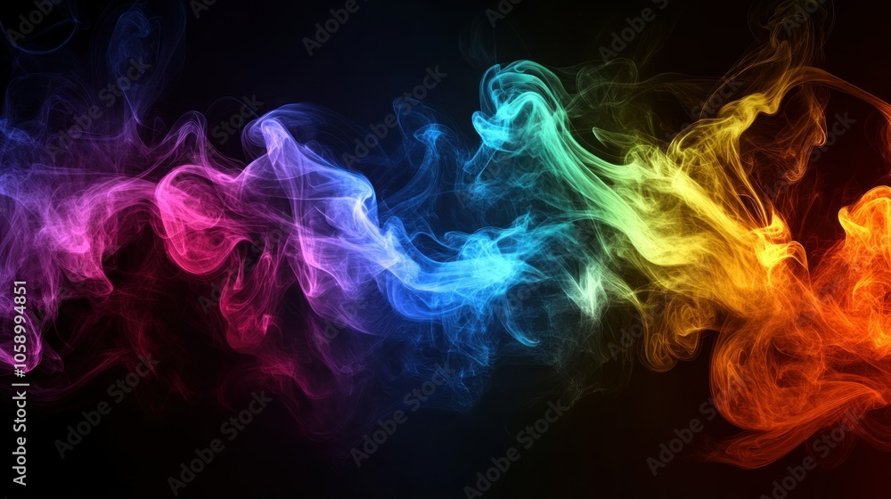 Dynamic Abstract Smoke Blend in Vivid Colors Dynamic Abstract Smoke Blend in Vivid Colors