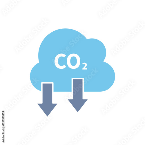 reduce co2 concept line icon. Simple element illustration. reduce co2 concept outline symbol design.