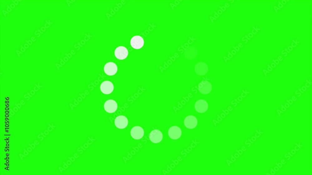 Loading circle animation. Round loading animation. White gradient dotted round loading. Loading animation on green screen background Loading circle animation. Round loading animation. White gradient dotted round loading. Loading animation on green screen background