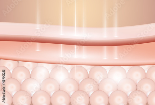 Face skin and laser treatment, Ultraformer HIFU Facial Lifting Treatment. 3D rendering