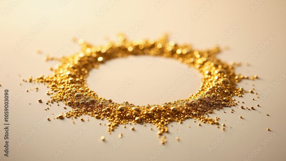 Exquisite Round Sprinkling of Gold Dust: Luxury Product Marketing, High-End Event Invitations, Premium Branding Exquisite Round Sprinkling of Gold Dust: Luxury Product Marketing, High-End Event Invitations, Premium Branding
