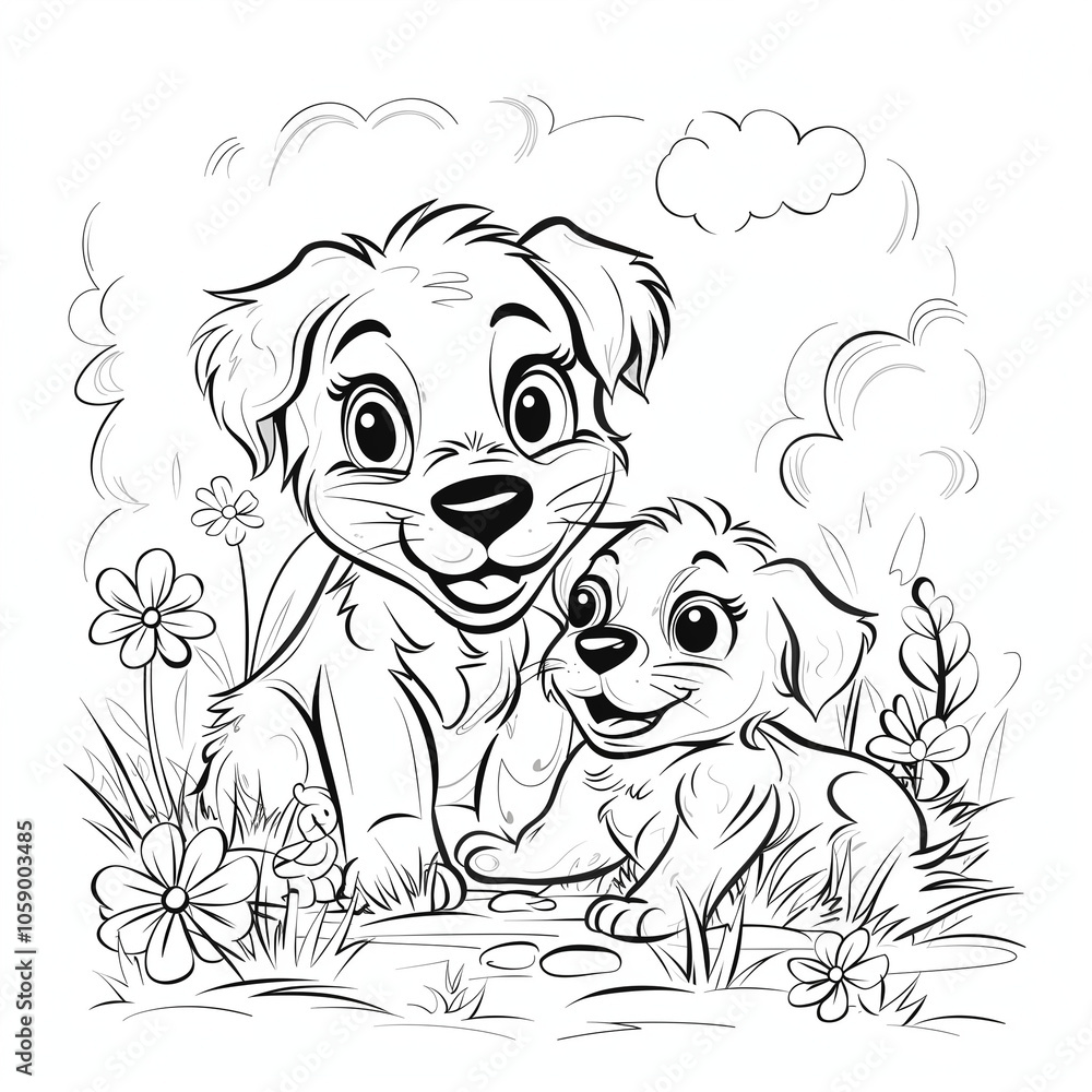 dogs coloring page dogs coloring page