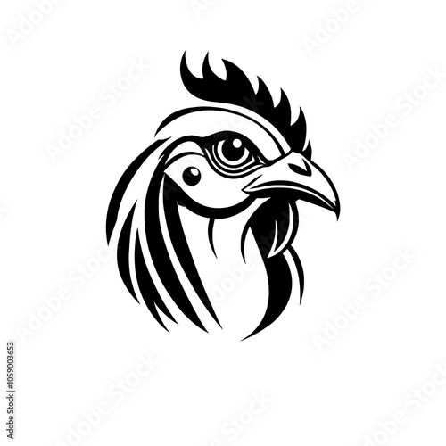 Wallpaper Mural Modern Abstract Chicken Head with Sharp Lines Icon Torontodigital.ca