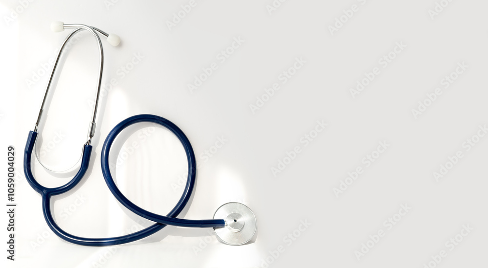 medical stethoscope on a white background, the concept of medicine and health care medical stethoscope on a white background, the concept of medicine and health care