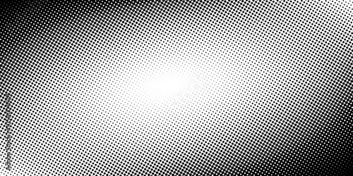 Halftone Gradient, Noise Texture in Black and White. Retro pixelated design for comic anime overly. 