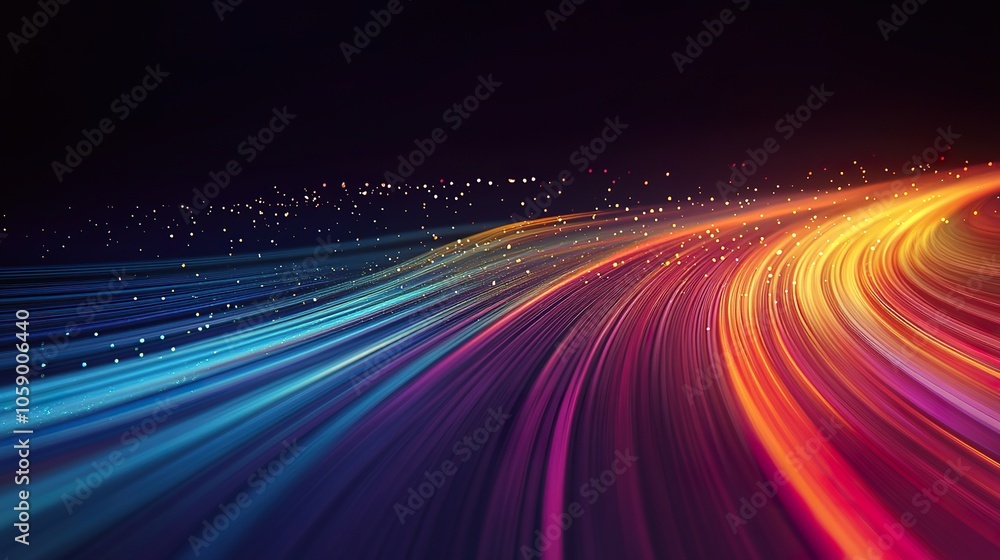 Abstract gradient hologram dynamic wave of 5G data plan comparison chart showing speed, value, and coverage areas Abstract gradient hologram dynamic wave of 5G data plan comparison chart showing speed, value, and coverage areas