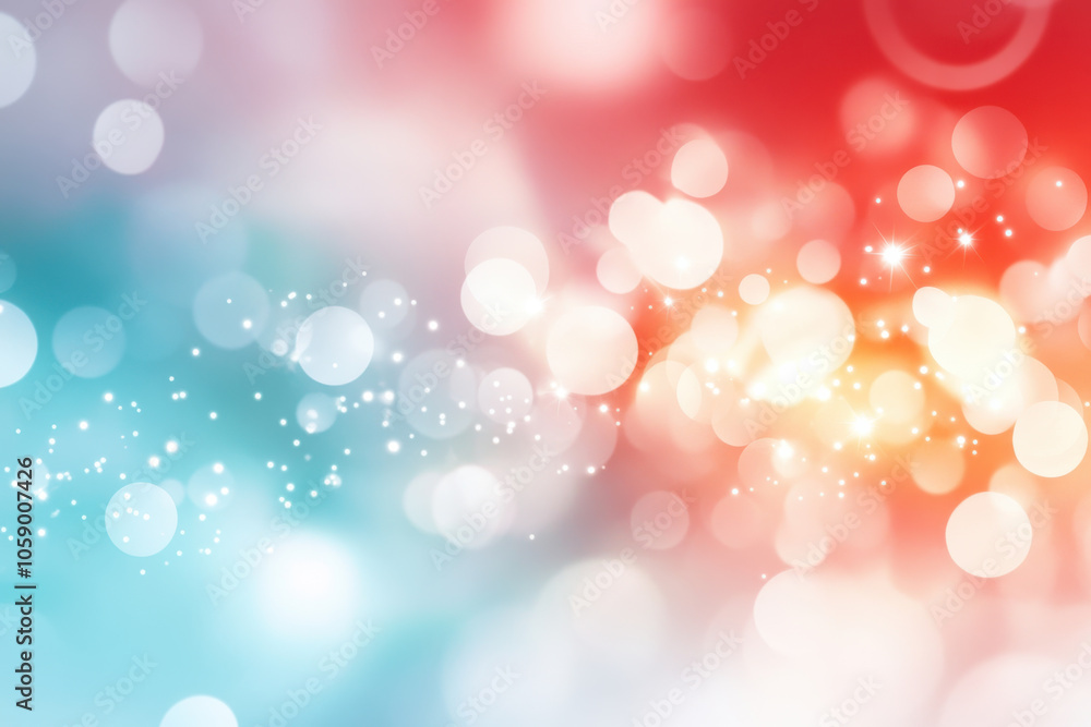 vibrant abstract background featuring soft bokeh lights in red, white, and blue hues, creating festive and cheerful atmosphere. Perfect for holiday themes vibrant abstract background featuring soft bokeh lights in red, white, and blue hues, creating festive and cheerful atmosphere. Perfect for holiday themes
