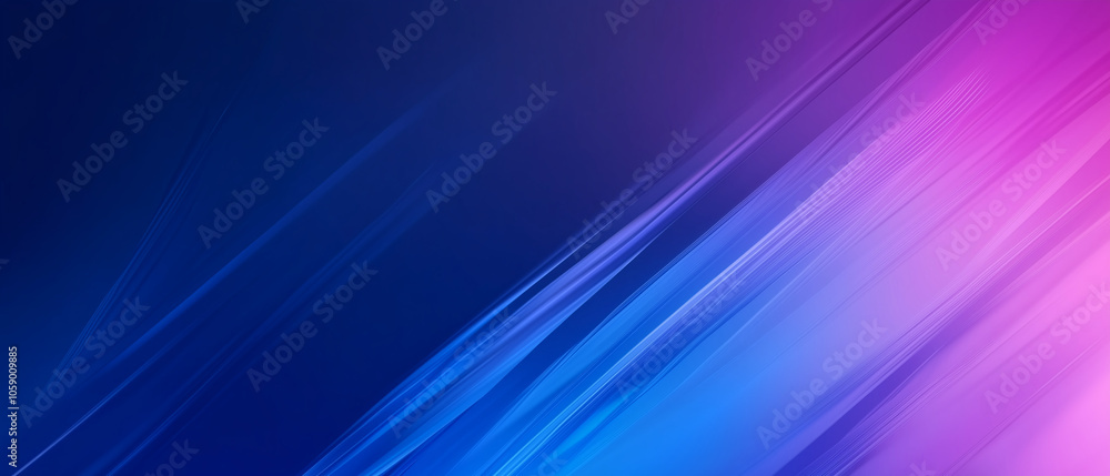 Fototapeta premium Abstract neon and blue gradient background, dark and light blue, purple, pink and violet tones lines and waves 