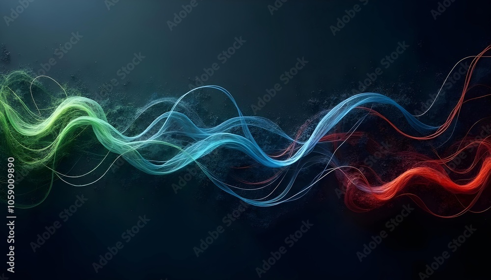 Obraz premium Abstract and colorful lines, futuristic dynamic effects