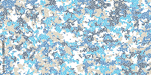 Turing pattern. Reaction-diffusion model. Chemical bases of morphogenesis. Natural patterns, stripes and spots. Monochrome texture.