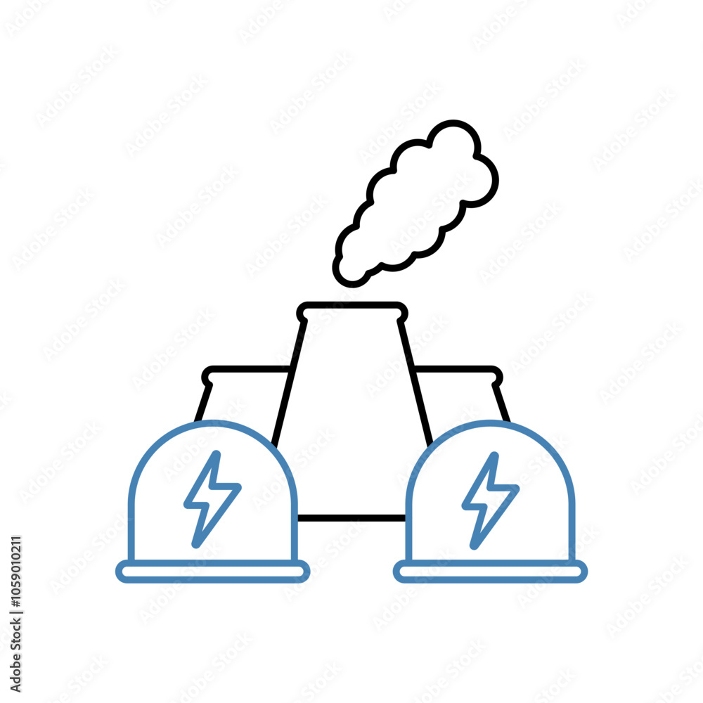 nucelar power concept line icon. Simple element illustration. nucelar power concept outline symbol design. nucelar power concept line icon. Simple element illustration. nucelar power concept outline symbol design.