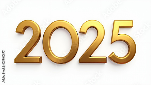 Elegant "2025" New Year Design: Versatile Stock Photo for Festive Marketing, Posters, and Celebrations