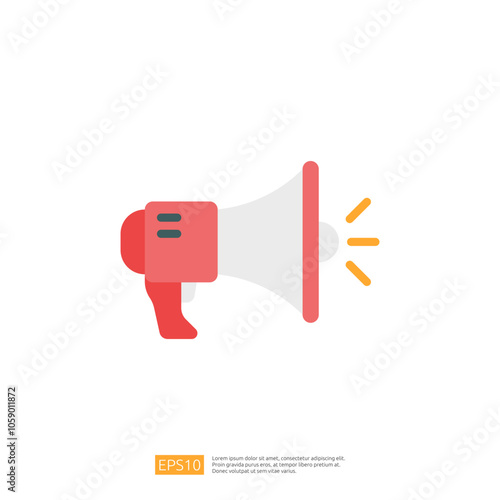 A simple graphic representation of a megaphone, symbolizing communication, announcements, or public speaking.
