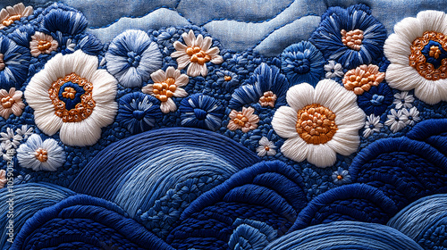 Ethereal Tapestry: Reimagined Japanese Motifs in Harmony photo