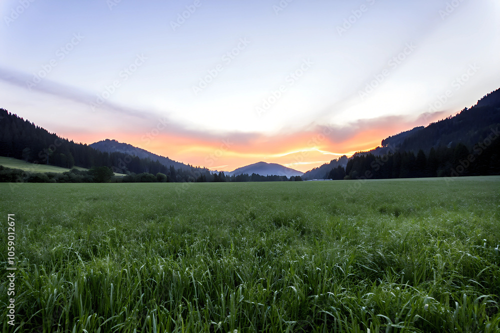 Obraz premium sunset in the mountains