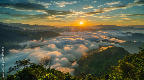 cinematic sunrise scenery, capture the beauty of nature and boundless perspectives in a cinematic sunrise scene featuring vast skies and floating clouds in modern china shot by hasselblad xd photo