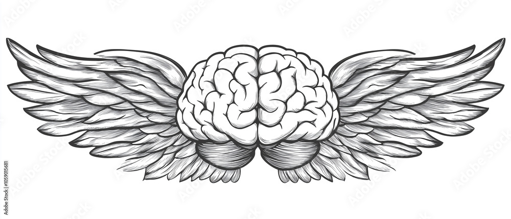 Brain with Wings. Brain with Wings.