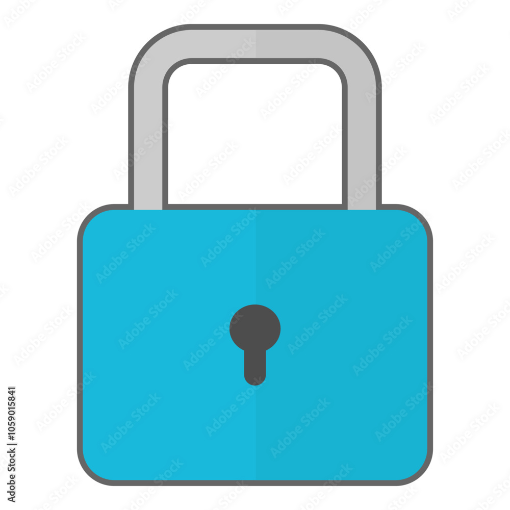padlock. blue padlock. vector illustration. security system. internet security. cyber security padlock. blue padlock. vector illustration. security system. internet security. cyber security