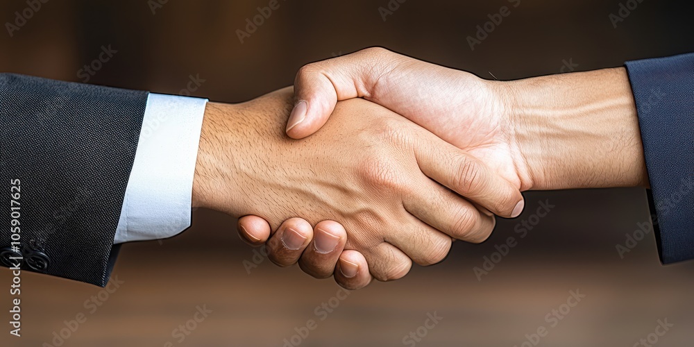 Two hands shaking in a professional agreement, symbolizing partnership and trust. Two hands shaking in a professional agreement, symbolizing partnership and trust.