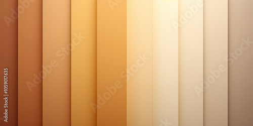 A series of vertical panels display a smooth gradient from warm brown to light beige hues, creating a visually calm and neutral backdrop for any setting. photo