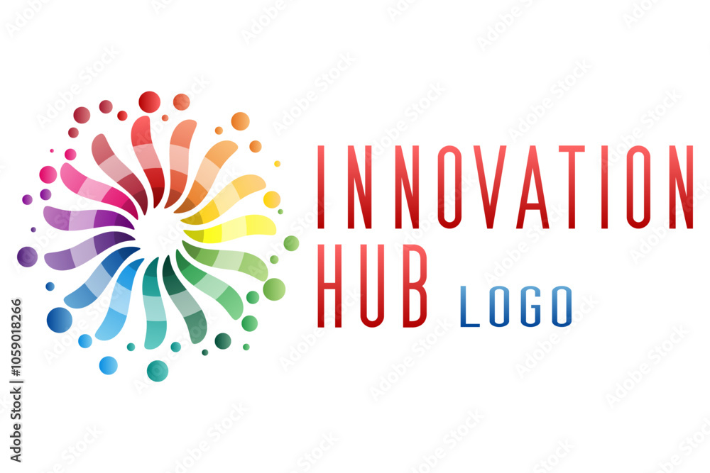 innovative hub logo creative and original for your business or company vector illustration isolated on white background innovative hub logo creative and original for your business or company vector illustration isolated on white background