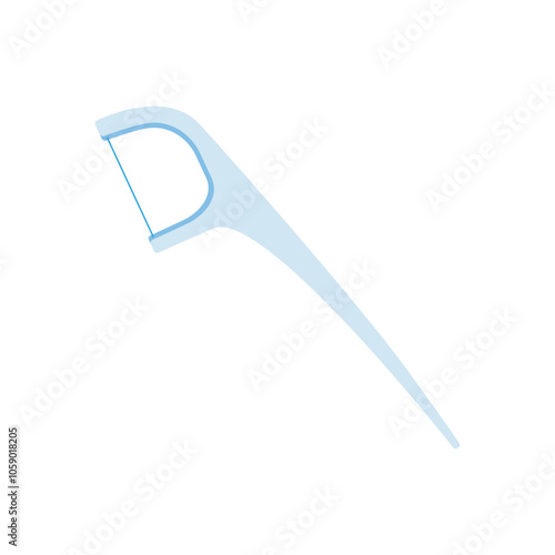 Floss picks vector illustration. Flossing helps with clean teeth and oral health.