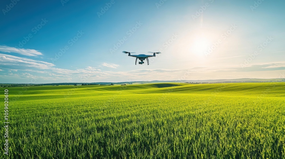 Drone Over Field. Drone Over Field.