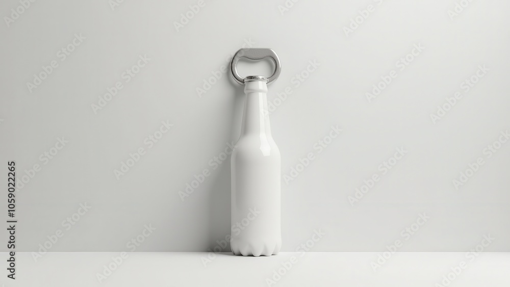 Bottle opener mockup on a plain background, featuring a smooth, customizable surface. Great for presenting brand logos or design concepts with a clean look. Bottle opener mockup on a plain background, featuring a smooth, customizable surface. Great for presenting brand logos or design concepts with a clean look.