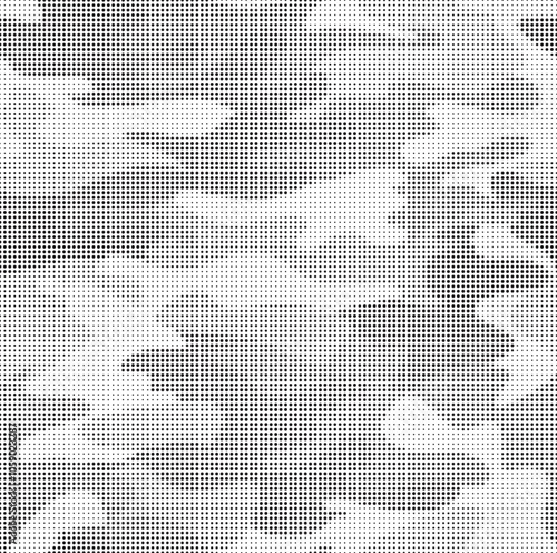 Abstract halftone trendy camouflage military pattern. Vector camouflage dotted pattern for clothing design.