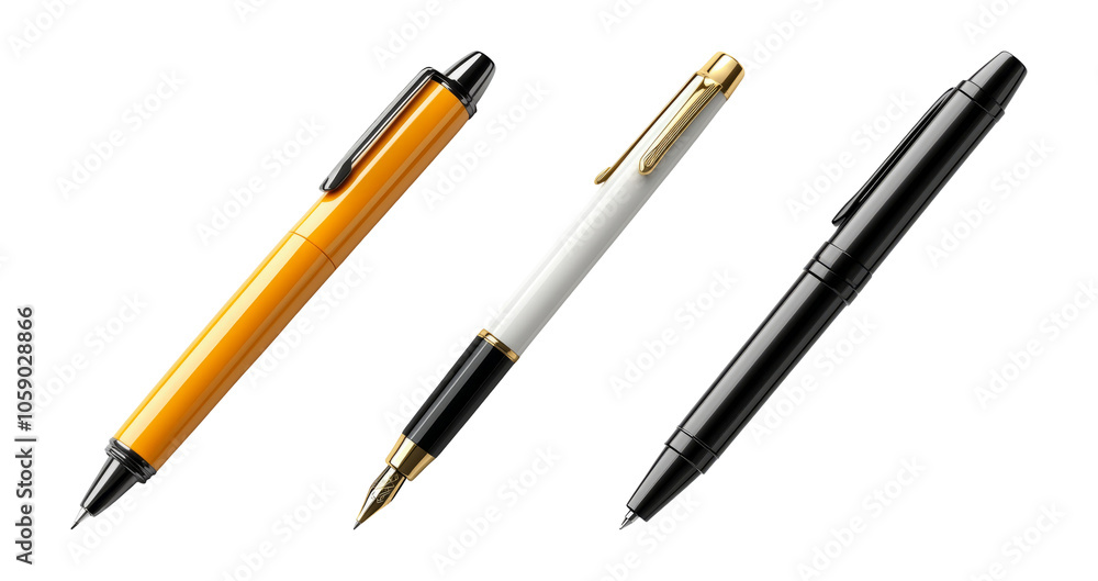 Isolated Pens on Transparent Background for Graphic Design Isolated Pens on Transparent Background for Graphic Design