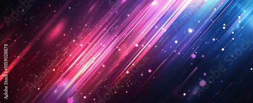 Abstract Diagonal Light Streaks on a Dark Blue Background