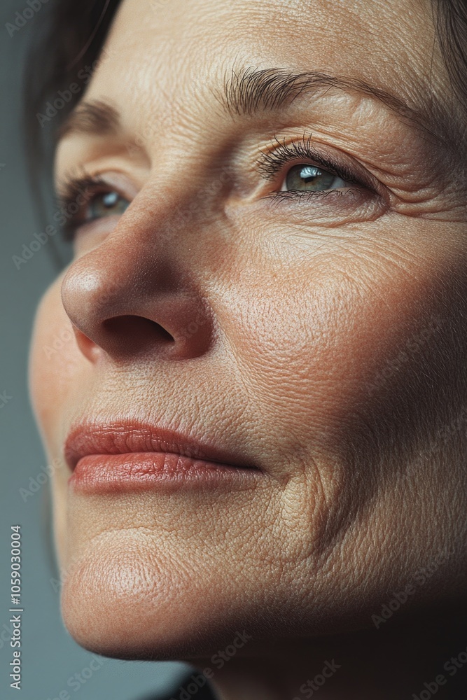 Obraz premium Mature female with contemplative expression