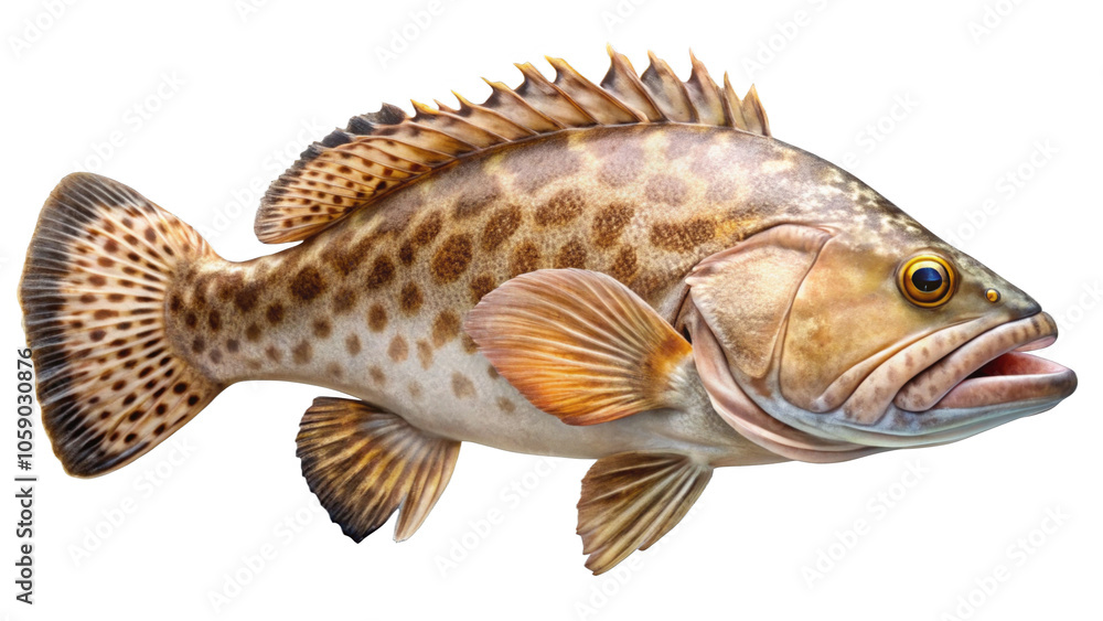 Grouper on a transparent background. Grouper on a transparent background.
