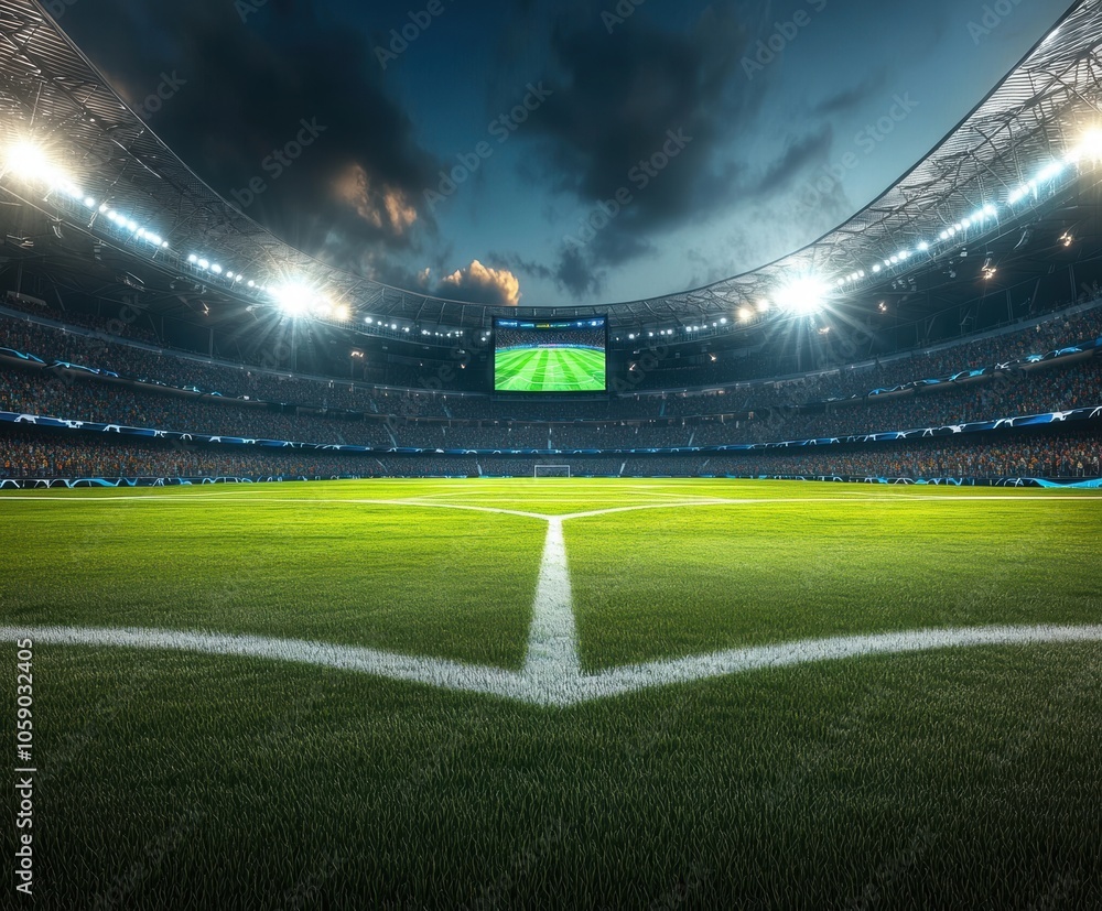 Soccer Stadium Night. Soccer Stadium Night.