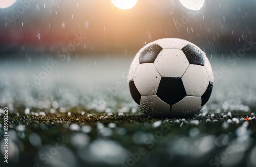 Soccer Ball on a Foggy Field