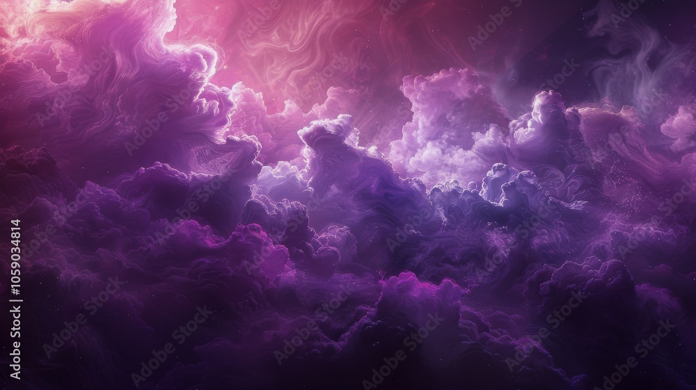 Fototapeta premium Purple And Pink Clouds In The Sky