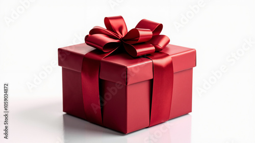 Elegant Gift Box with Luxurious Ribbon: Perfect for Holiday Marketing, E-commerce, and Celebratory Promotions