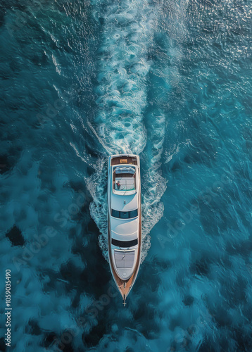 Yacht Cruising in Blue Waters