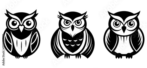 Wallpaper Mural Owl bird vector design art .Editable and printable vector eps file Torontodigital.ca