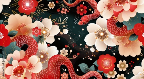 Red Chinese Dragon Illustration