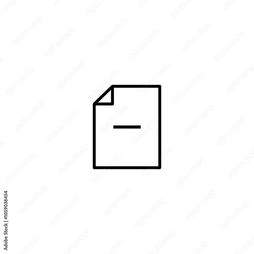 Paper size icon line isolated on white background. Paper size icon line isolated on white background.