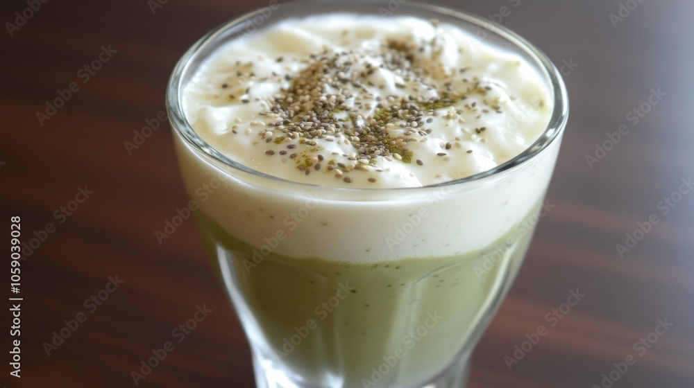 Creamy Green Smoothie with Toppings Creamy Green Smoothie with Toppings