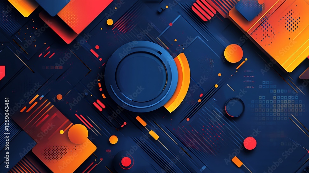 Minimal abstract digital design with dynamic patterns for illustrating modern tech processes Minimal abstract digital design with dynamic patterns for illustrating modern tech processes