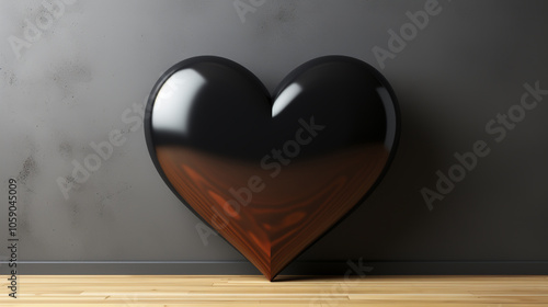 Wooden heart shape background