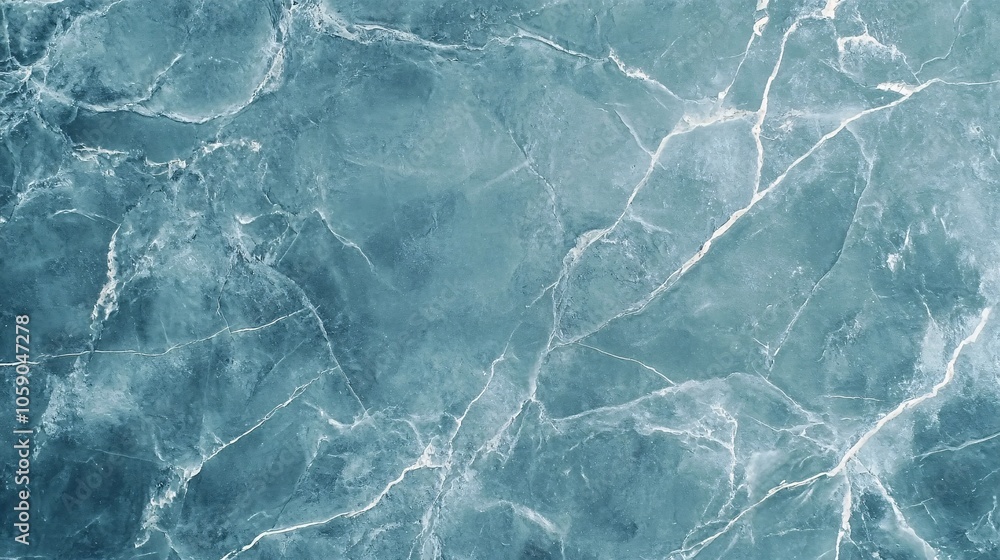 Obraz premium Blue Marble Texture with White Veins. Generative ai