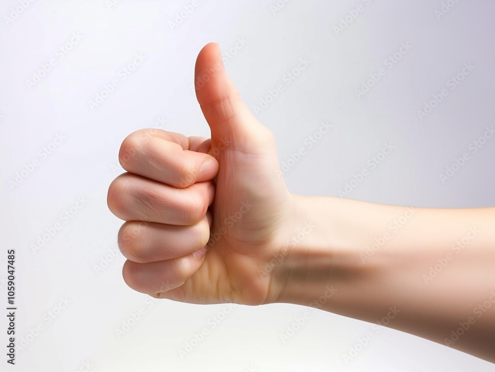 Thumbs up approval sign, symbolizing praise and positive feedback. Thumbs up approval sign, symbolizing praise and positive feedback.